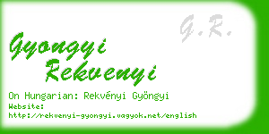 gyongyi rekvenyi business card