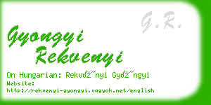 gyongyi rekvenyi business card